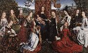 Master of the Saint Lucy Legend Virgin Surrounded by Female Saints France oil painting artist